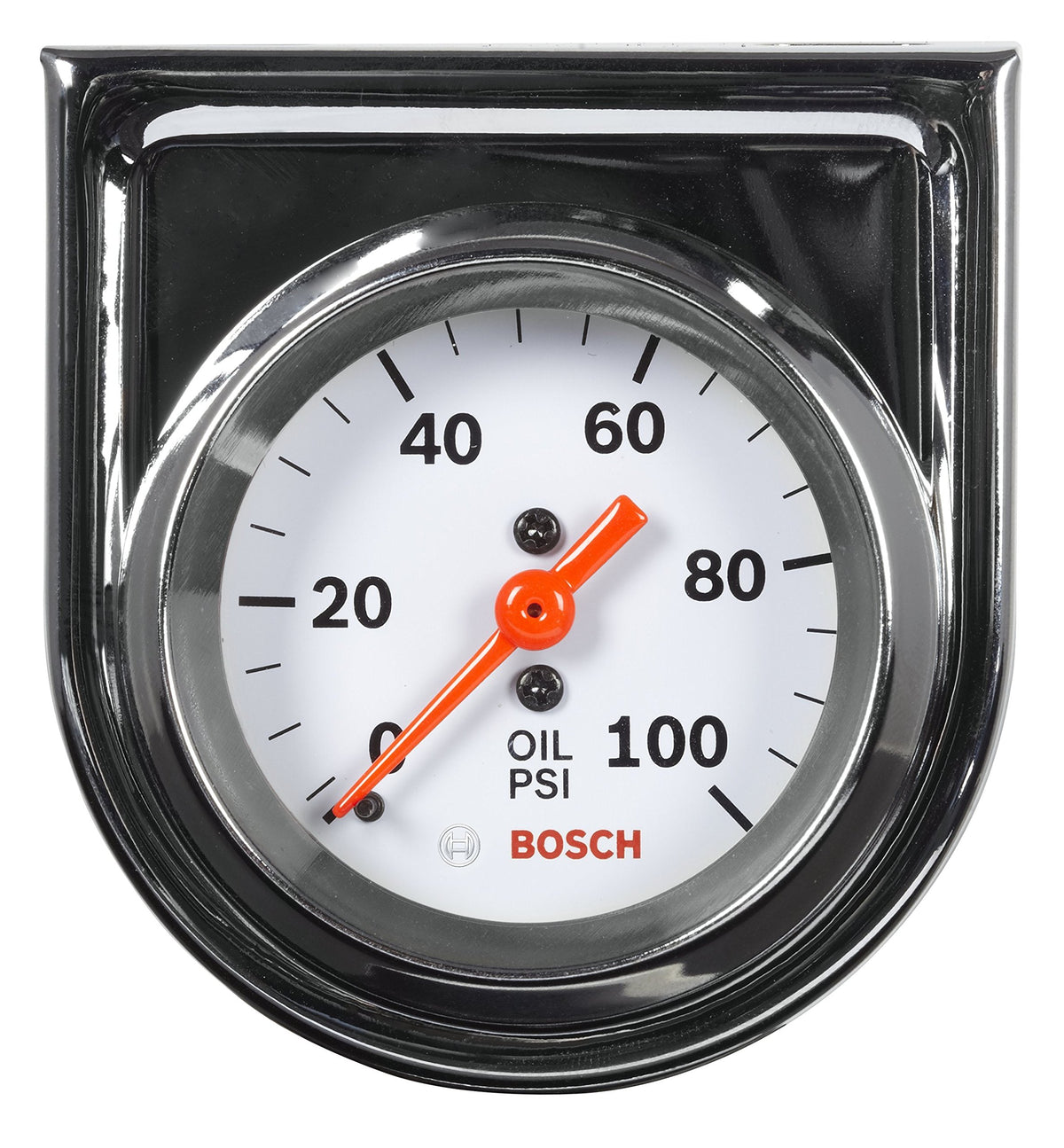 Bosch Style Line 2in gauge front view with clear dial for quick readings