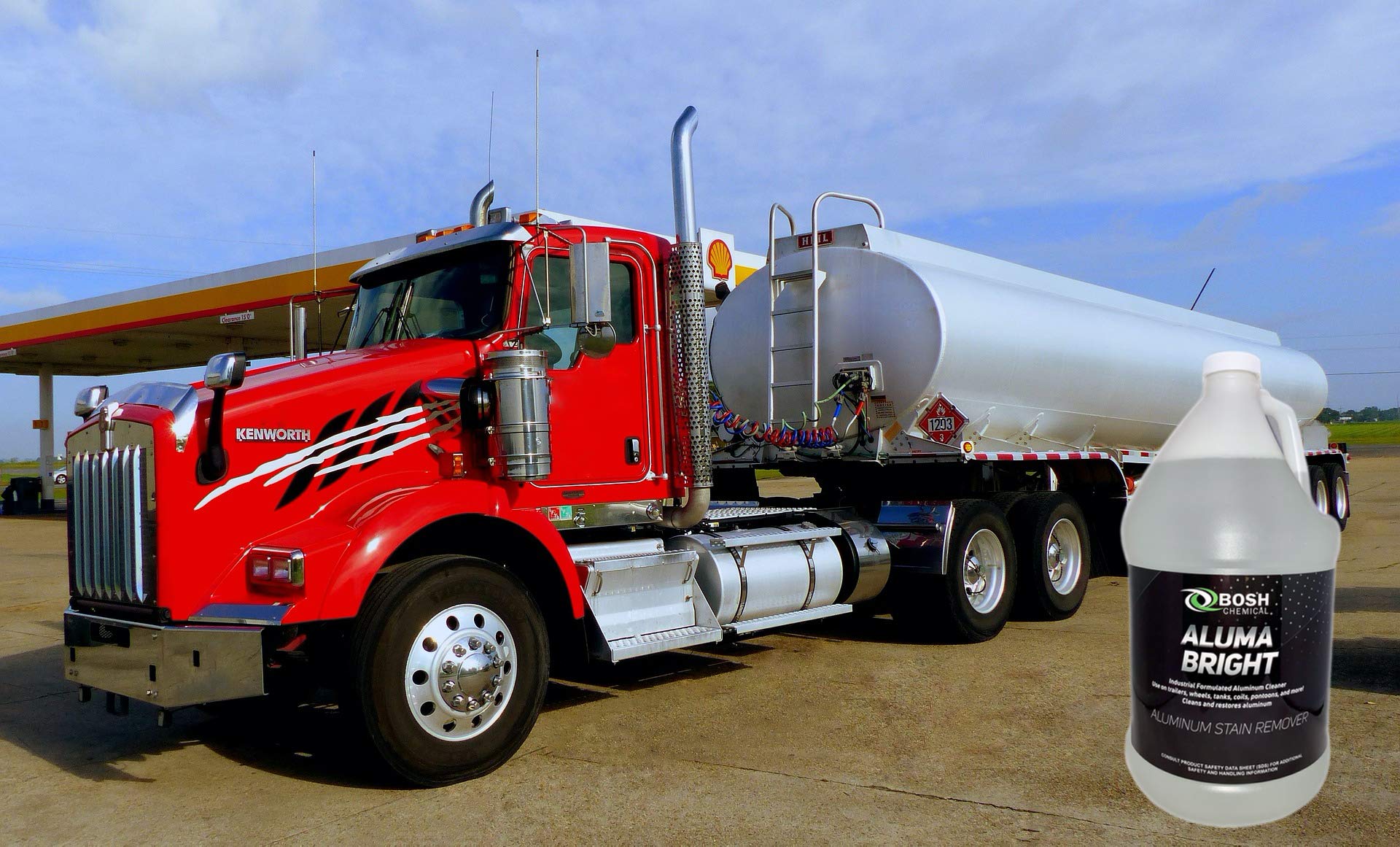 Clean aluminum surface after Aluma Bright treatment reveals brighter, restored appearance.