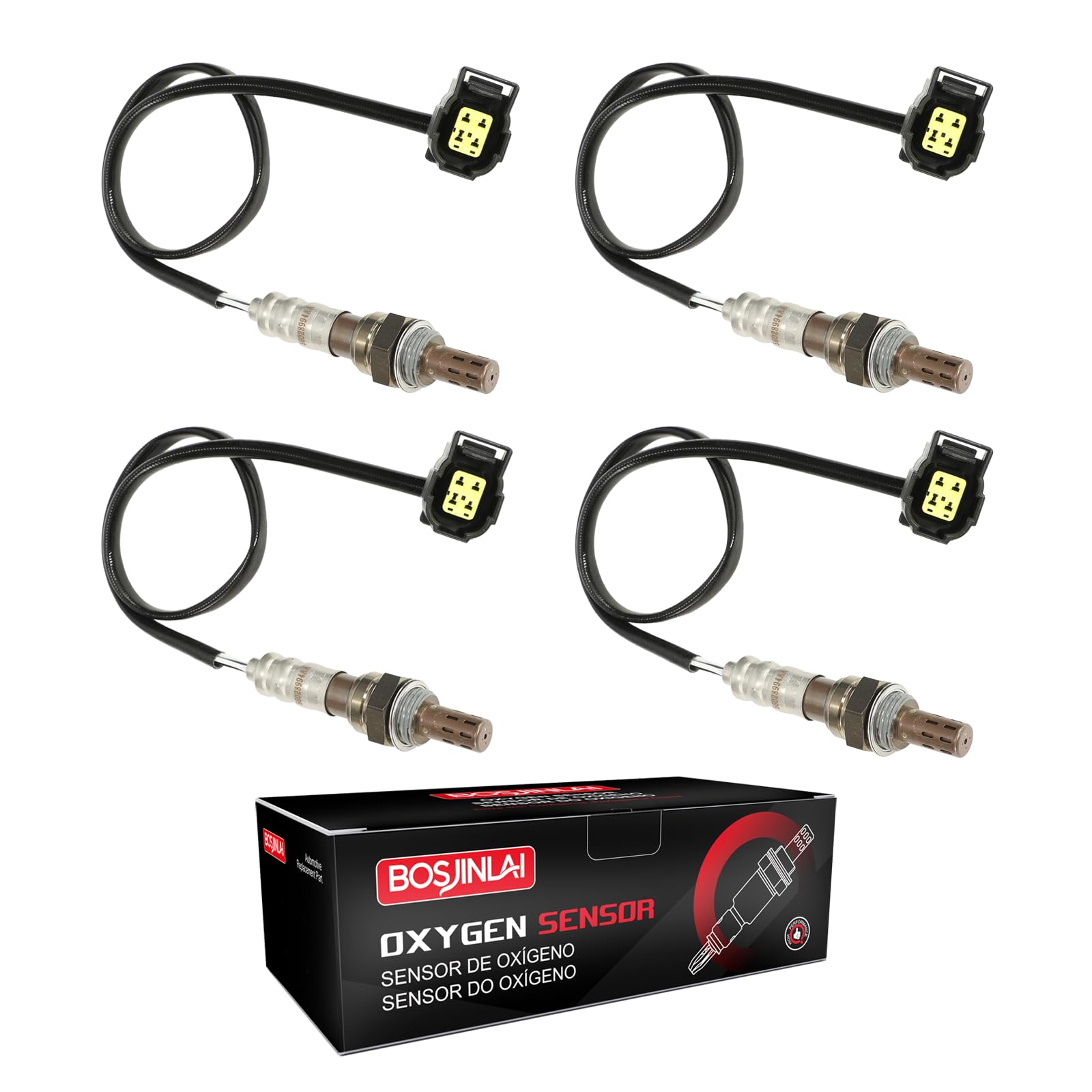 BOSJINLAI oxygen sensor upstream downstream 4-pack ready for install and reliable performance