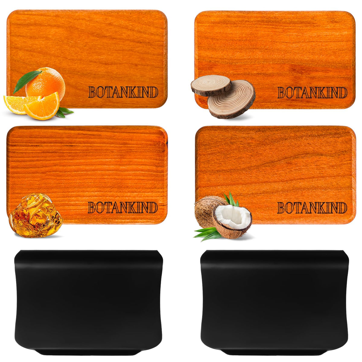 Botanikind wooden visor-clip car air freshener on the sun visor for a clean cabin scent.