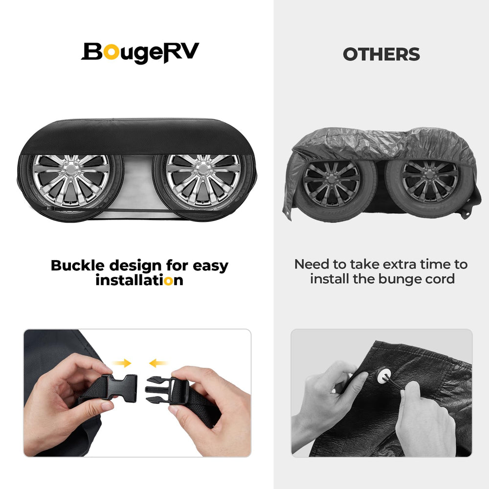 BougeRV easy-buckle installation saves time and avoids cords