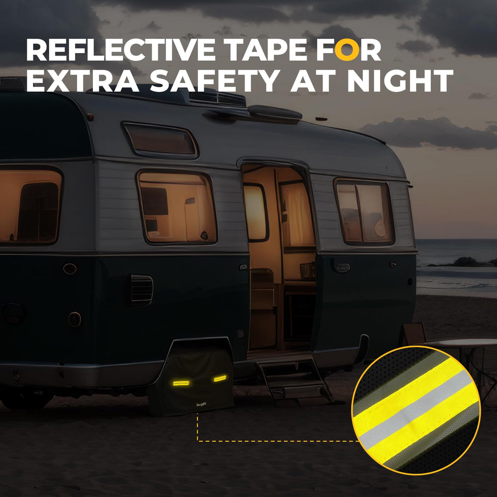 BougeRV waterproof cover provides UV protection for year-round RV tires