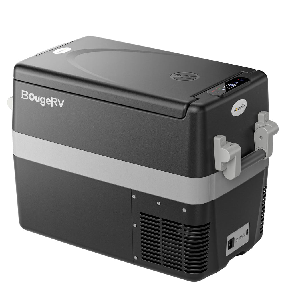 BougeRV 42QT fridge interior view shows spacious storage for a week-long trip.