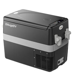 BougeRV 42QT fridge interior view shows spacious storage for a week-long trip.