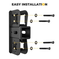 BougeRV Hitch Wall Mount 2-Inch Receiver secures racks in compact spaces for easy access.