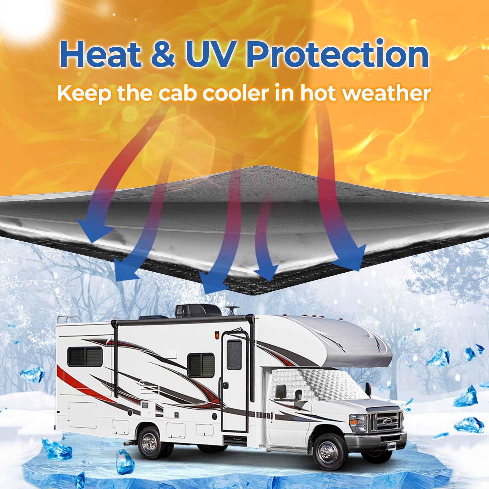 BougeRV windshield cover magnets secure against wind without door damage.