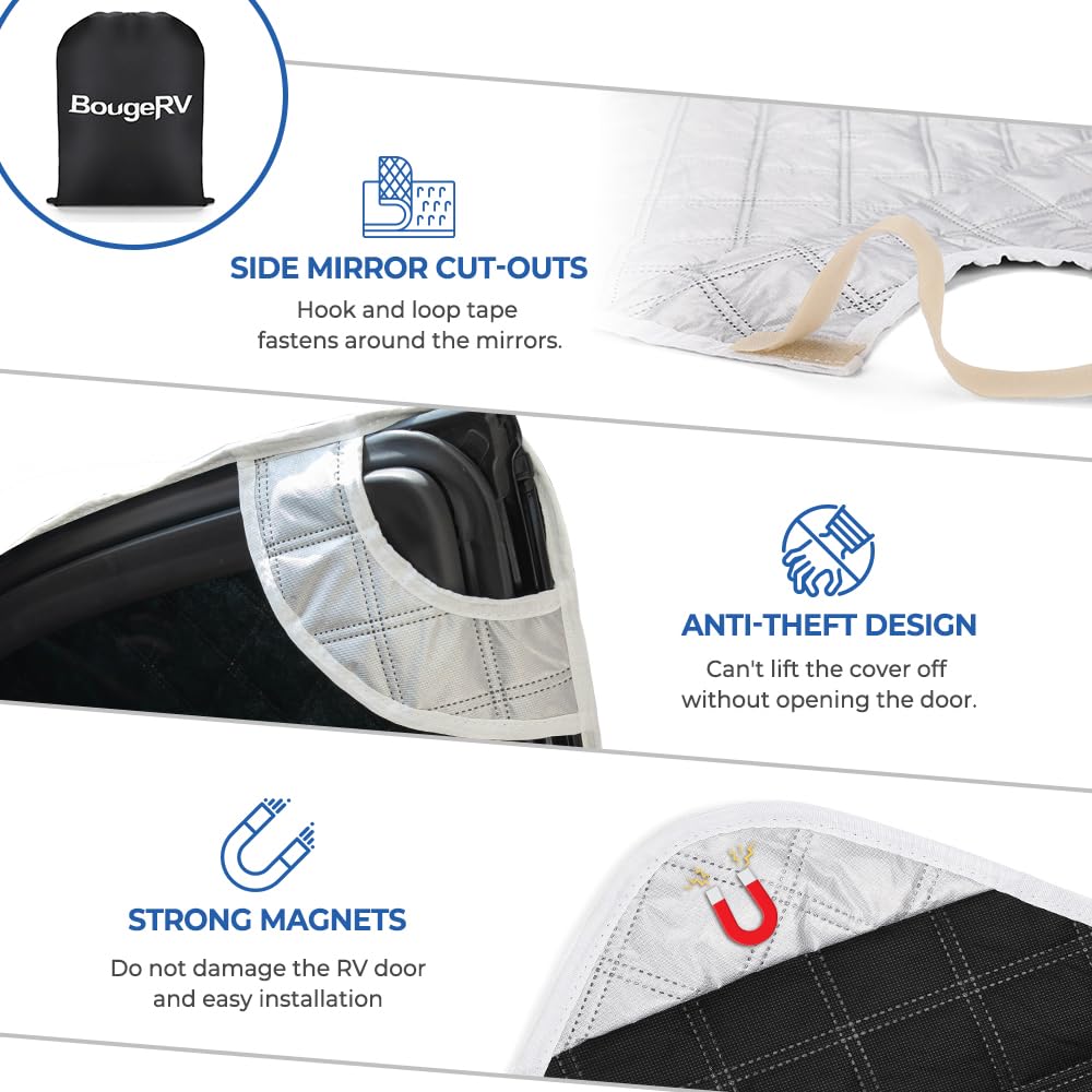 BougeRV UV and snow protection for winter parking and driving.