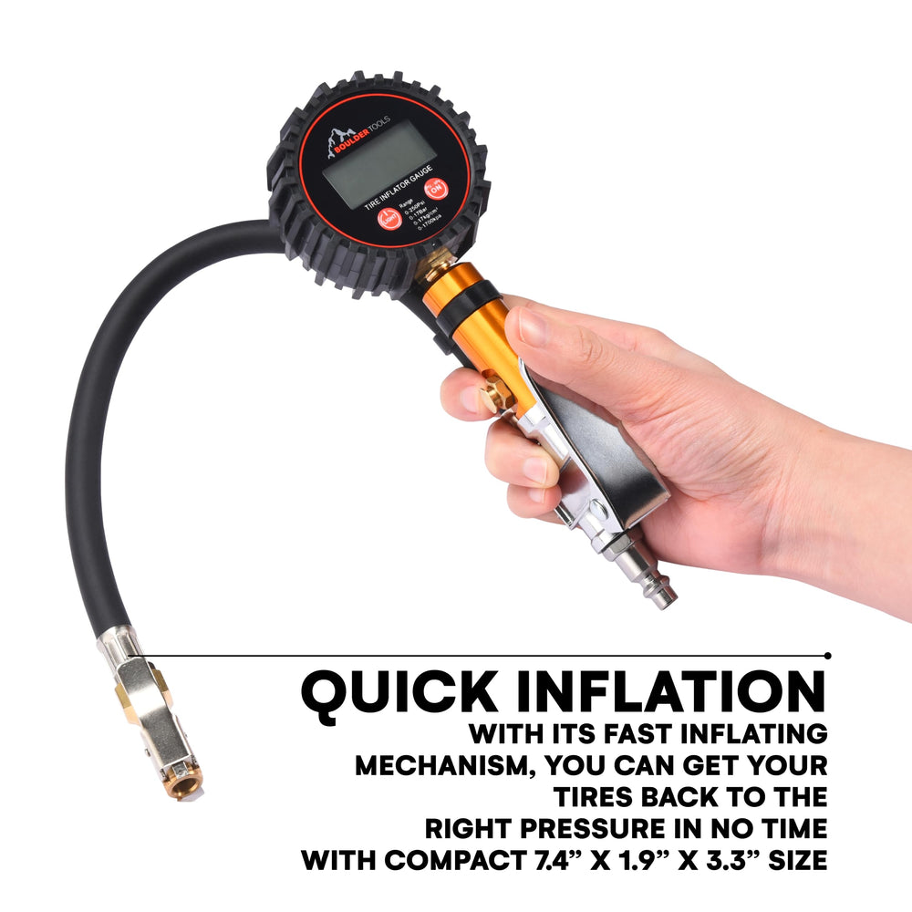 Boulder Tools digital PSI readout shows 0-250 PSI accuracy.