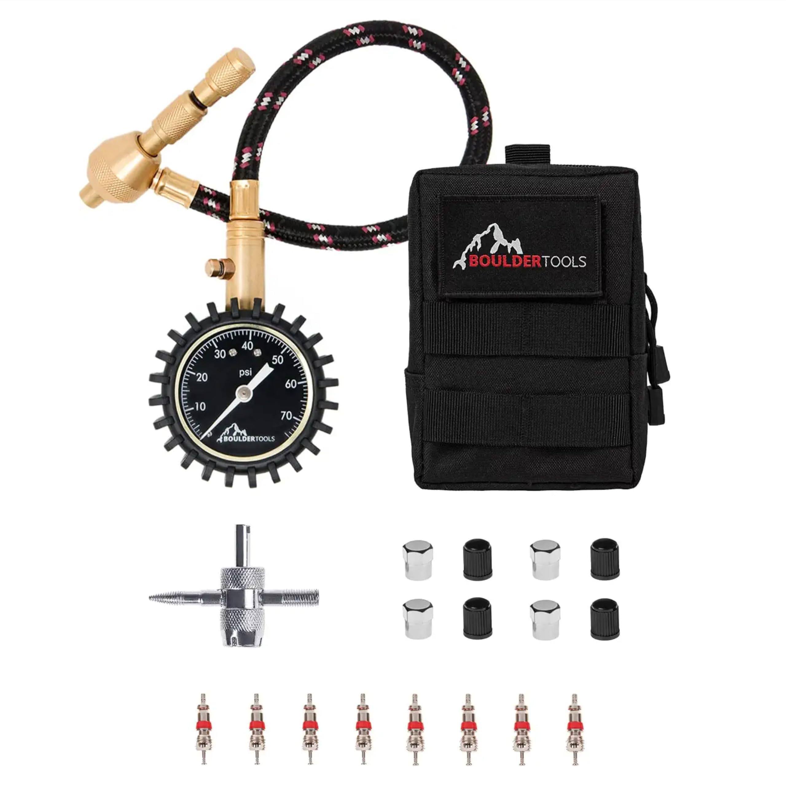 Boulder Tools heavy-duty rapid tire deflator ready for fast on-the-go PSI adjustment.