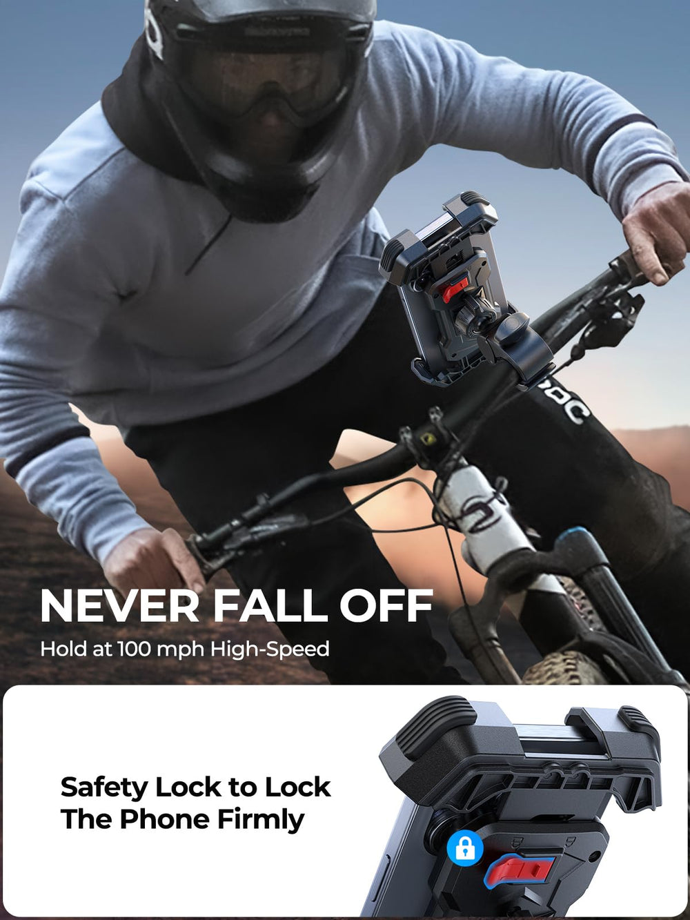 Bovemanx aluminum ball-joint provides durable support for heavy use.