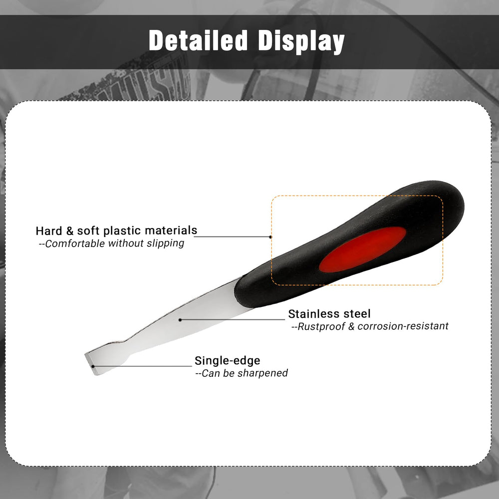 BOVIEER curved-tip design hugs surfaces for safer urethane removal.