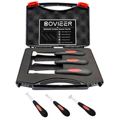 BOVIEER windshield urethane removal toolkit in its case, ideal for organized transport.