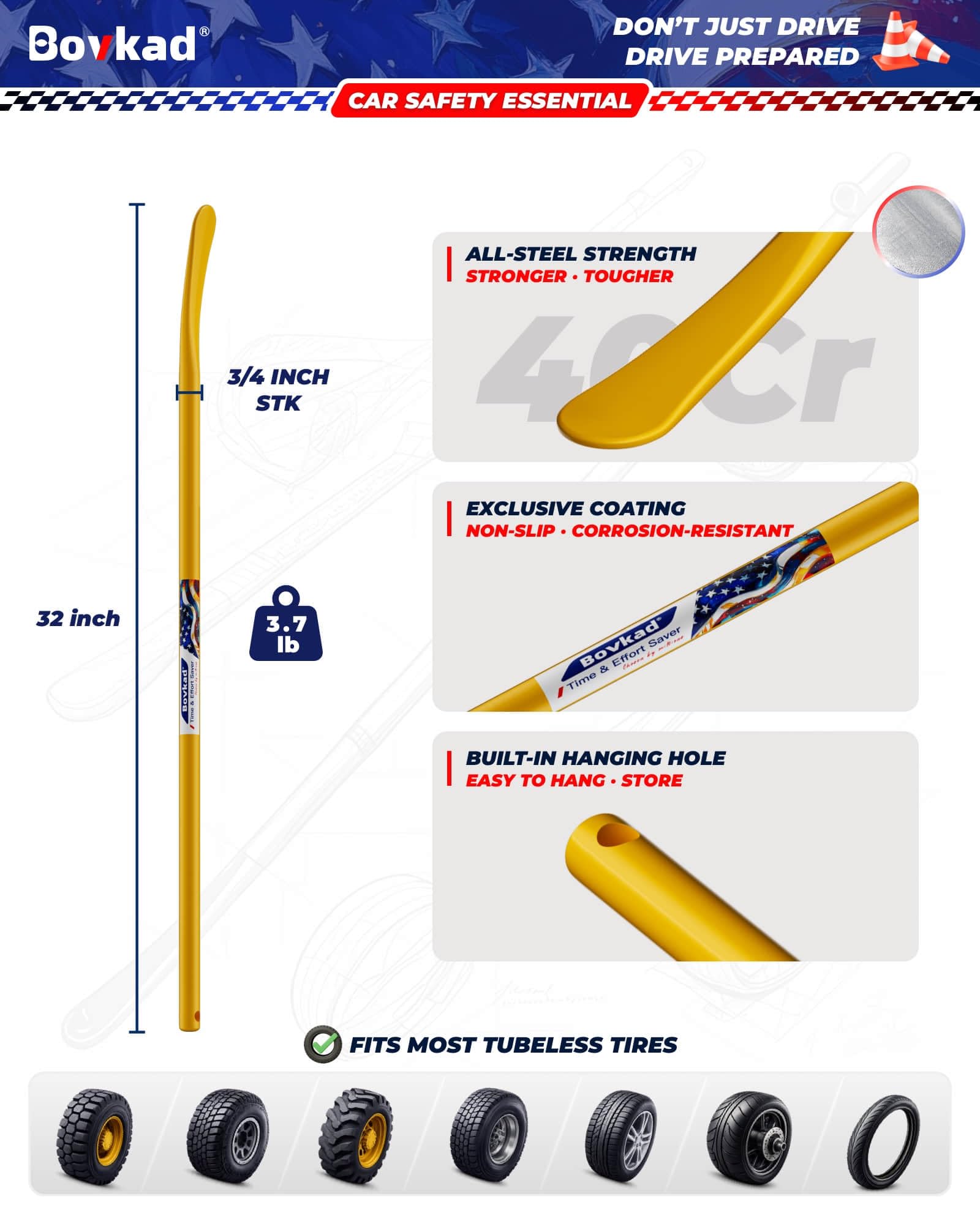Bovkad yellow non slip grip close up demonstrates secure handling
