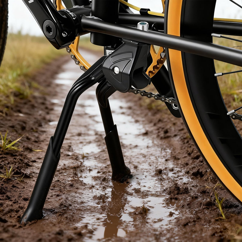 Bowod bike stand universal-fit supports trekking, mountain, and city bikes.