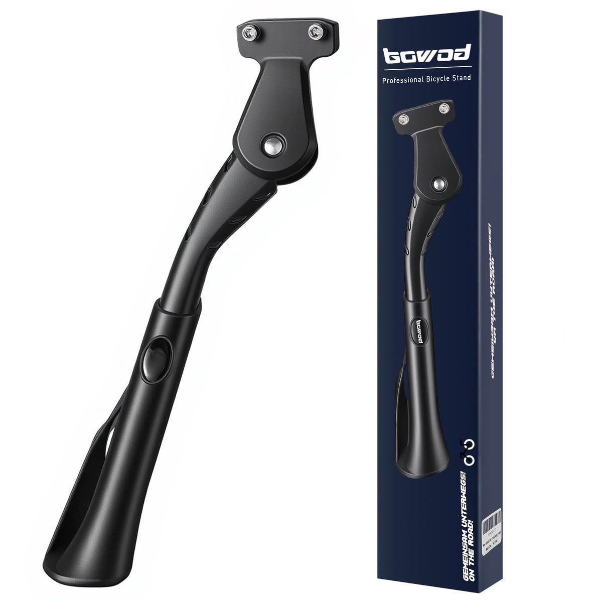 BOWOD heavy-duty bike kickstand base provides stable support on uneven ground
