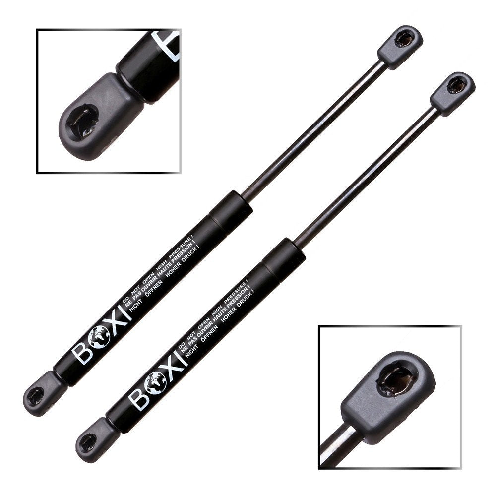 BOXI hood gas strut compressed for secure storage when closed