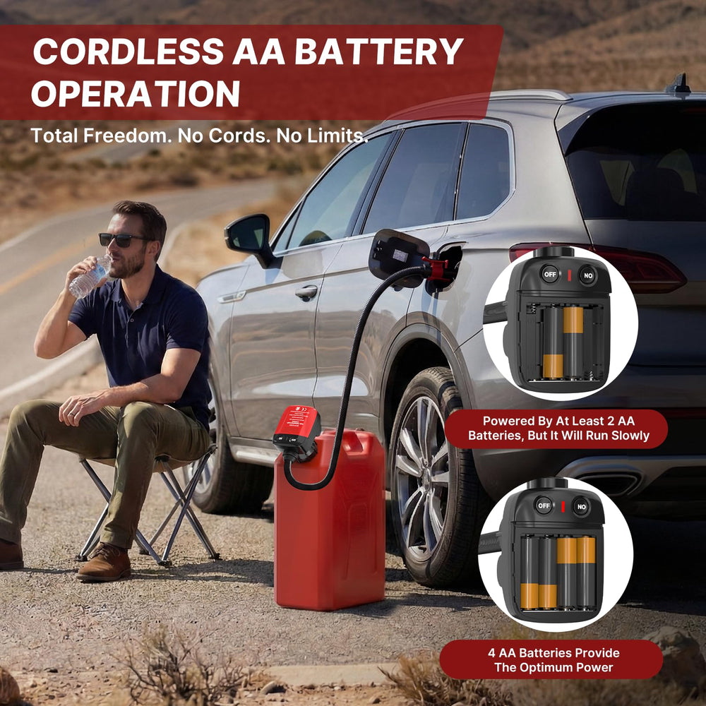 boyisen cordless pump runs on AA batteries for field use