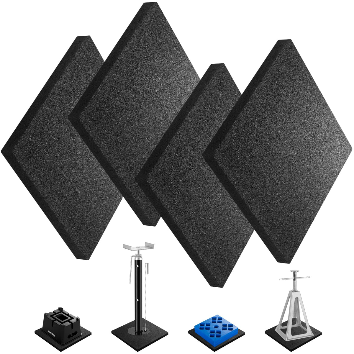 BOYISEN RV stabilizer jack pad 8.5-inch with non-slip surface for stable leveling.