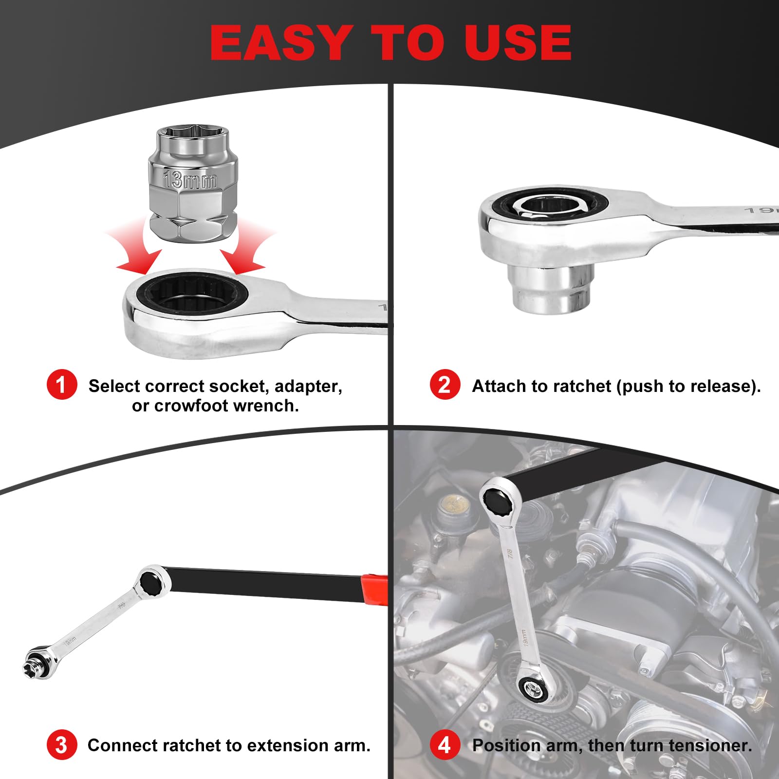 BQEC square drive adapters for flexible drive options