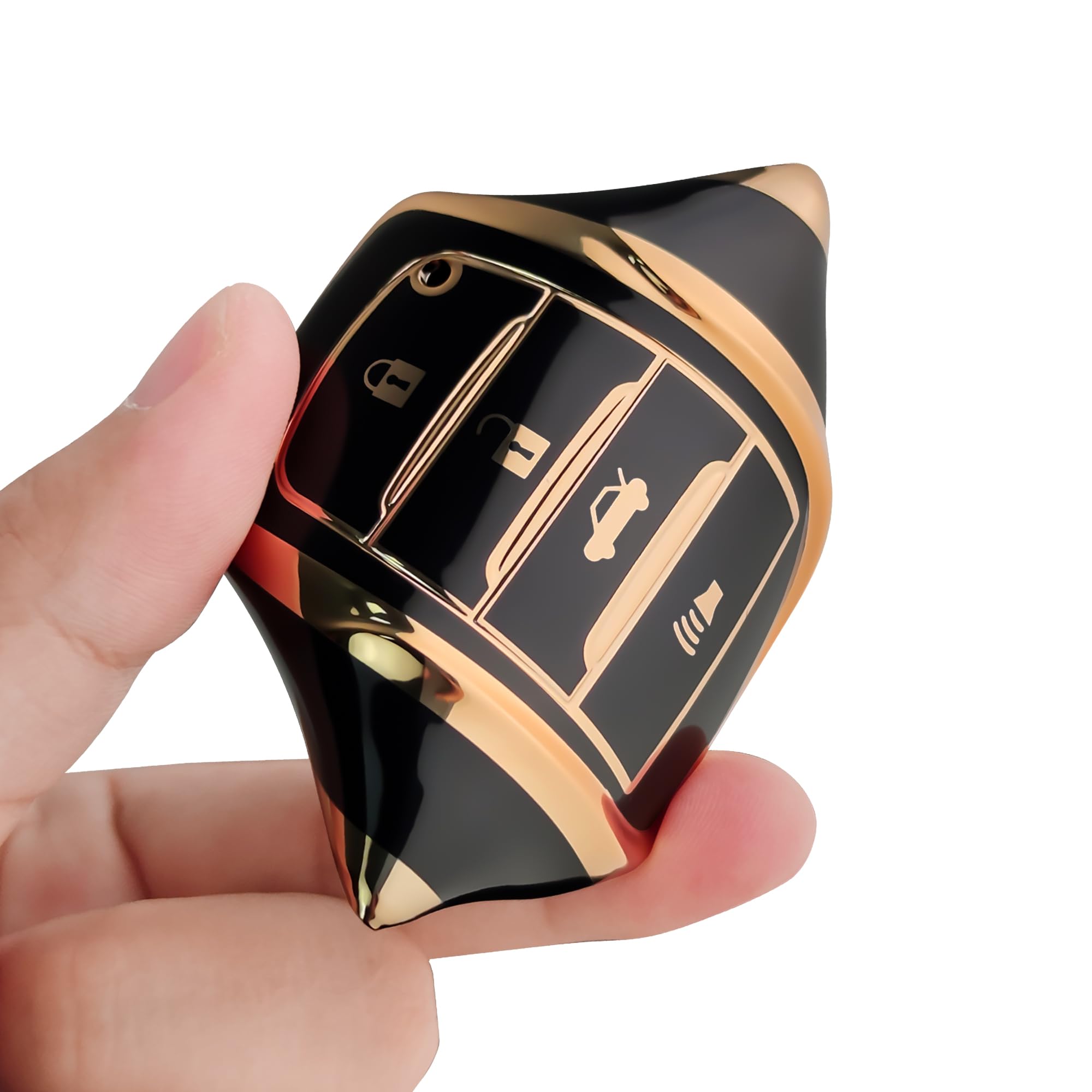 Bqepe Prius 4-buttons key fob cover with soft-touch protection