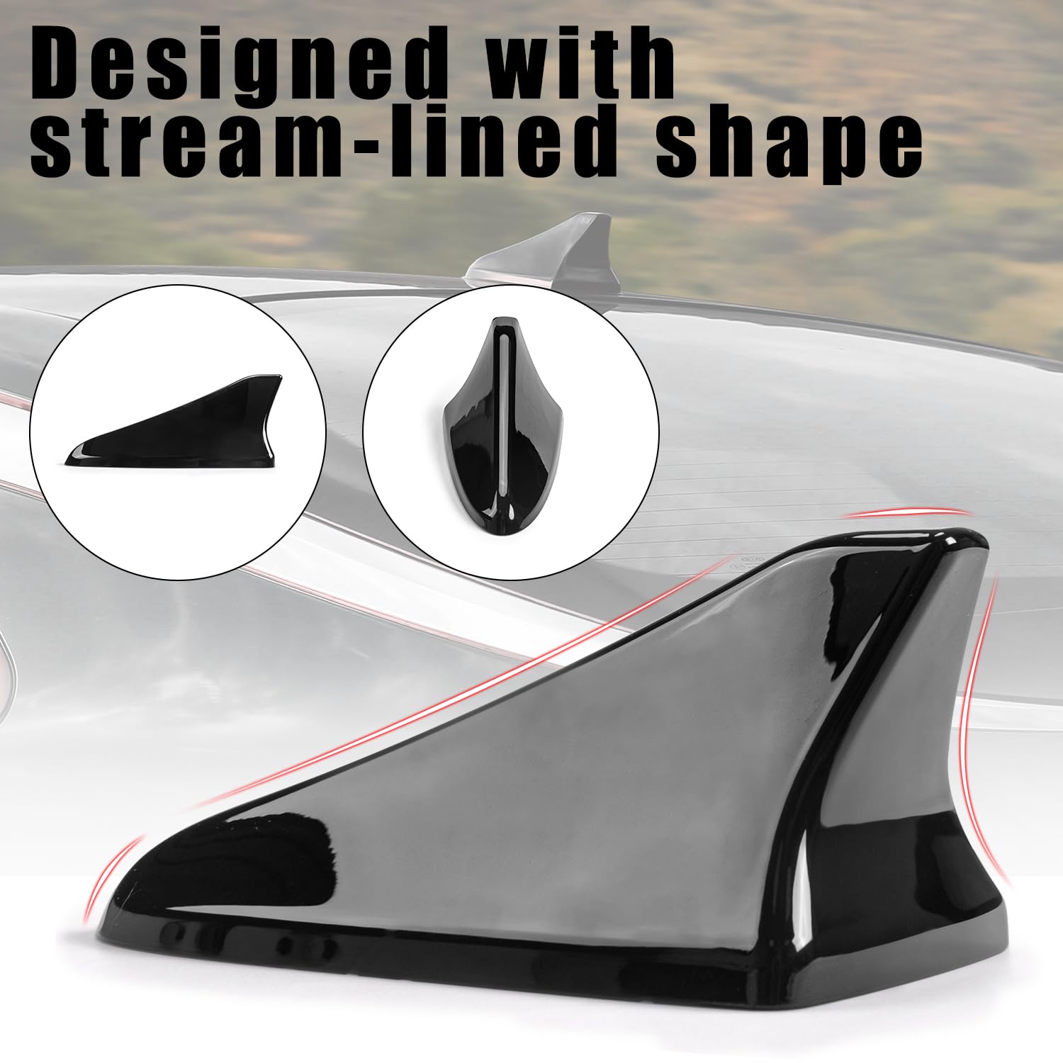 Bracingo shark fin antenna cover on Kia Optima 2016-2020 clean upgrade