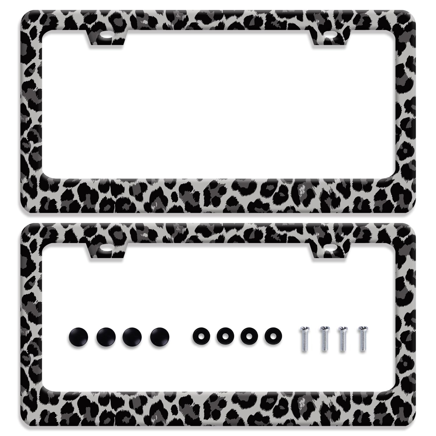 BRAGHRTED cheetah print license frame enhances style while staying durable for daily driving.