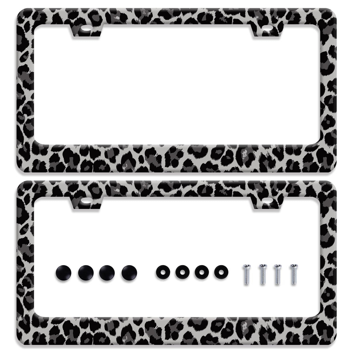 BRAGHRTED cheetah print license frame enhances style while staying durable for daily driving.