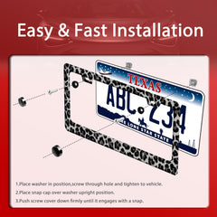 BRAGHRTED license frame with stainless steel construction resists rust and aging.