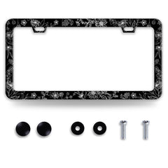 BRAGHRTED Line Art Flowers frame front view highlights durable stainless steel finish.