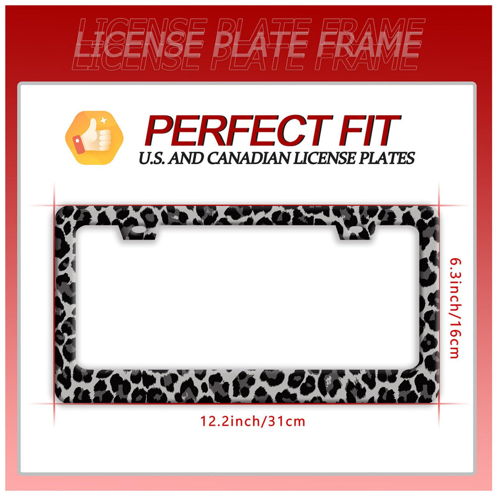 BRAGHRTED weather-resistant cheetah license frame retaining color after washes