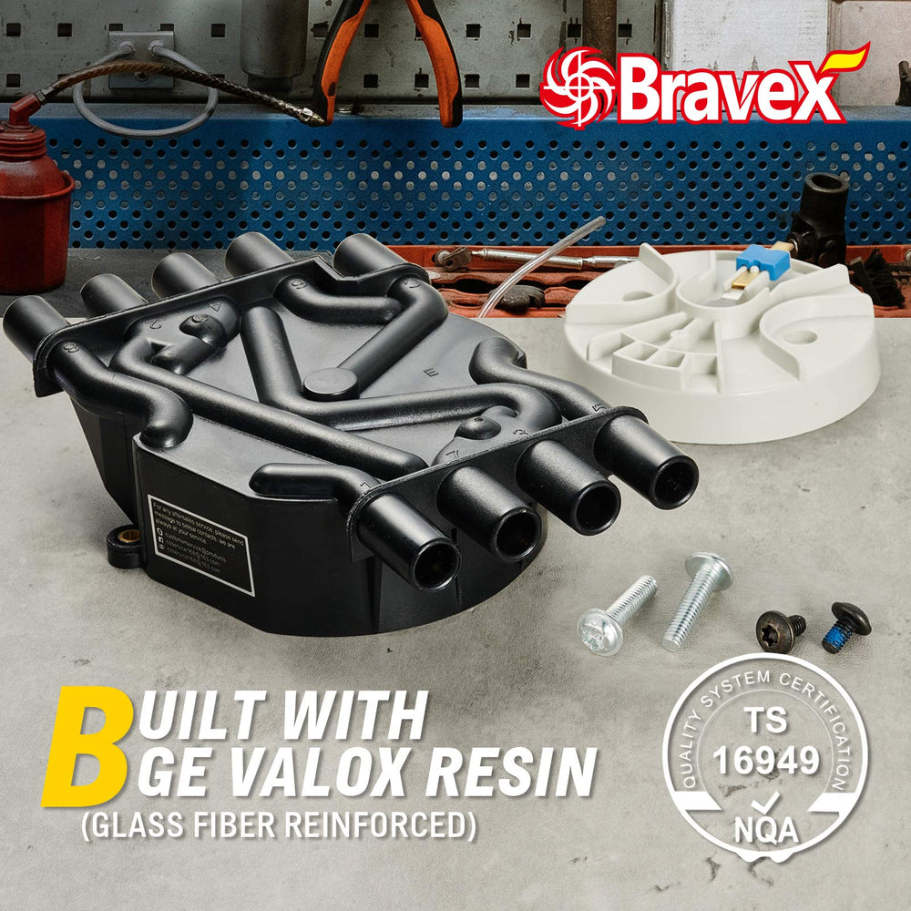 Brass-terminal Bravex distributor cap design reduces resistance and wear