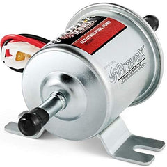 Bravex HEP-02A fuel pump side view highlighting compact inline design