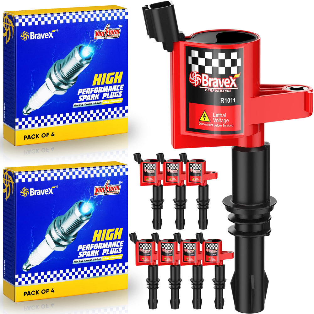 Bravex DG511 ignition coil pack close-up for Ford 5.4L V8.