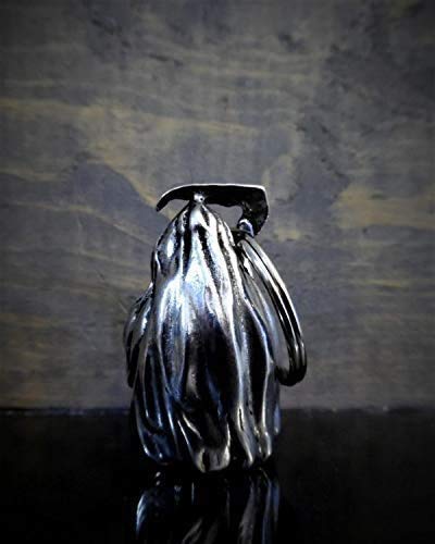 Bravo Bells Grim Reaper Bell USA-made pewter close-up highlighting premium craftsmanship.