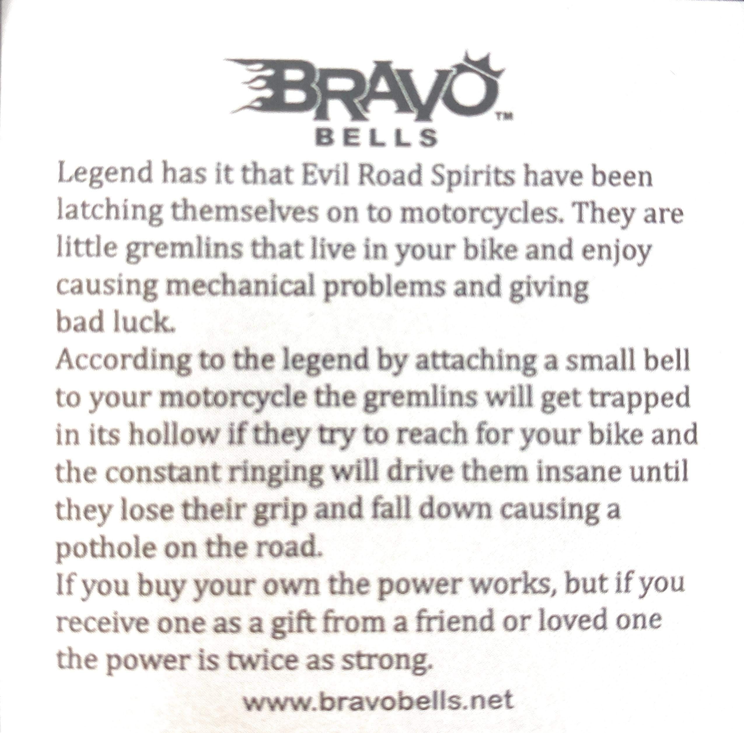 Bravo Bells Legend Card explains the bell story behind the lucky charm
