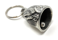 Bravo Bells nickel-plated split ring keeps your keys secure.