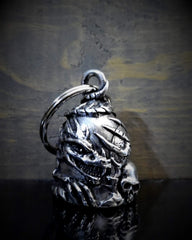 Bravo Bells Skull Dragon Bell side view, compact key chain for easy access