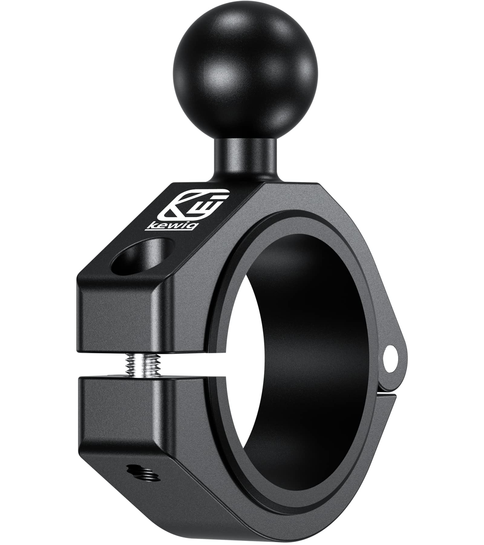 BRCOVAN 1in ball clamp mount on a round rail for secure mounting.