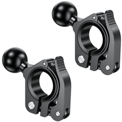 BRCOVAN 1-inch ball handlebar mount base on a motorcycle, showing secure fit and adjustability