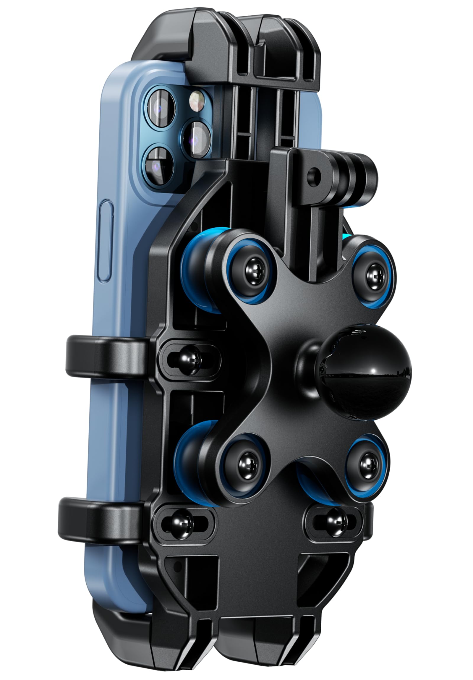 BRCOVAN 1inch ball mount dampener stabilizes phone on rough roads