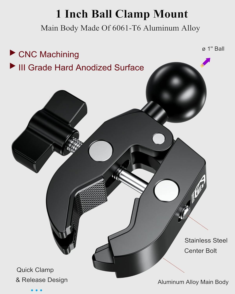BRCOVAN aluminum alloy mount body demonstrates durable construction for tough environments.
