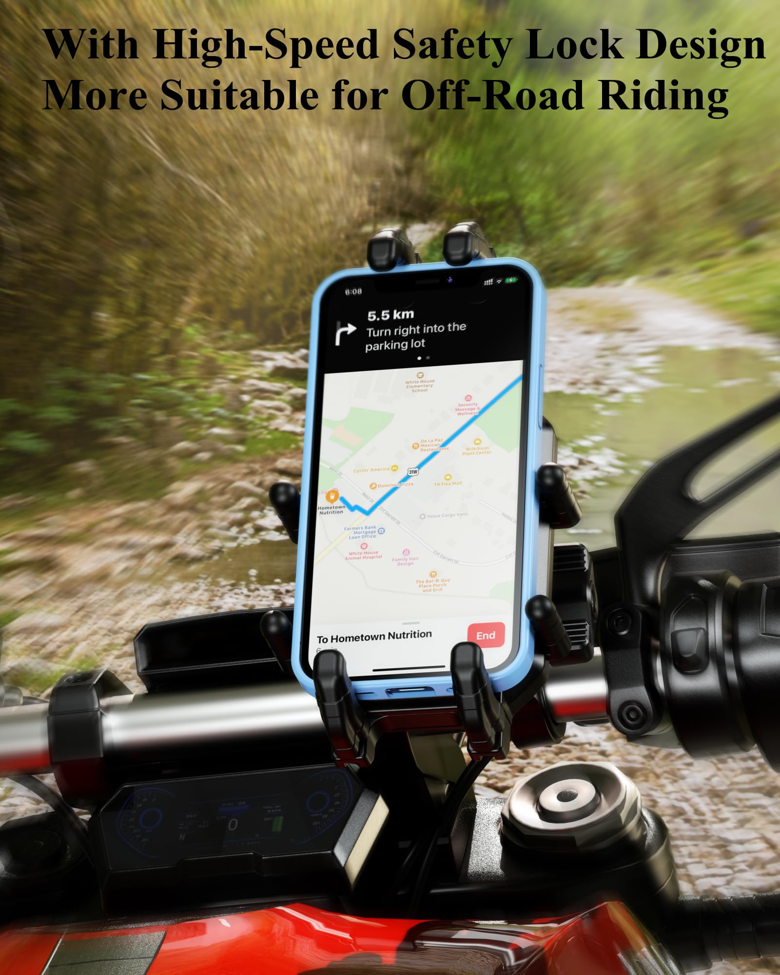 BRCOVAN anti theft mount compatible with bikes scooters ATVs.