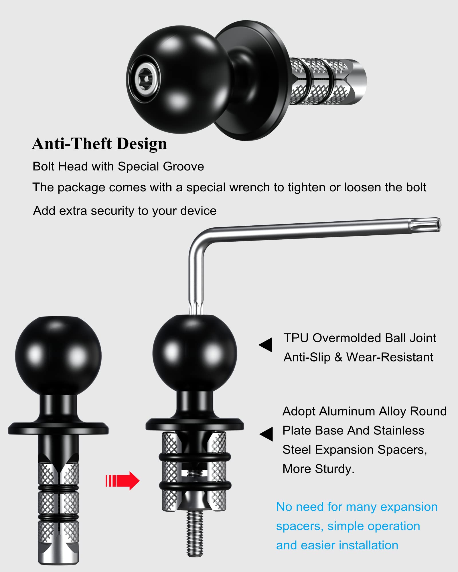BRCOVAN anti-theft screw groove adds security during rides