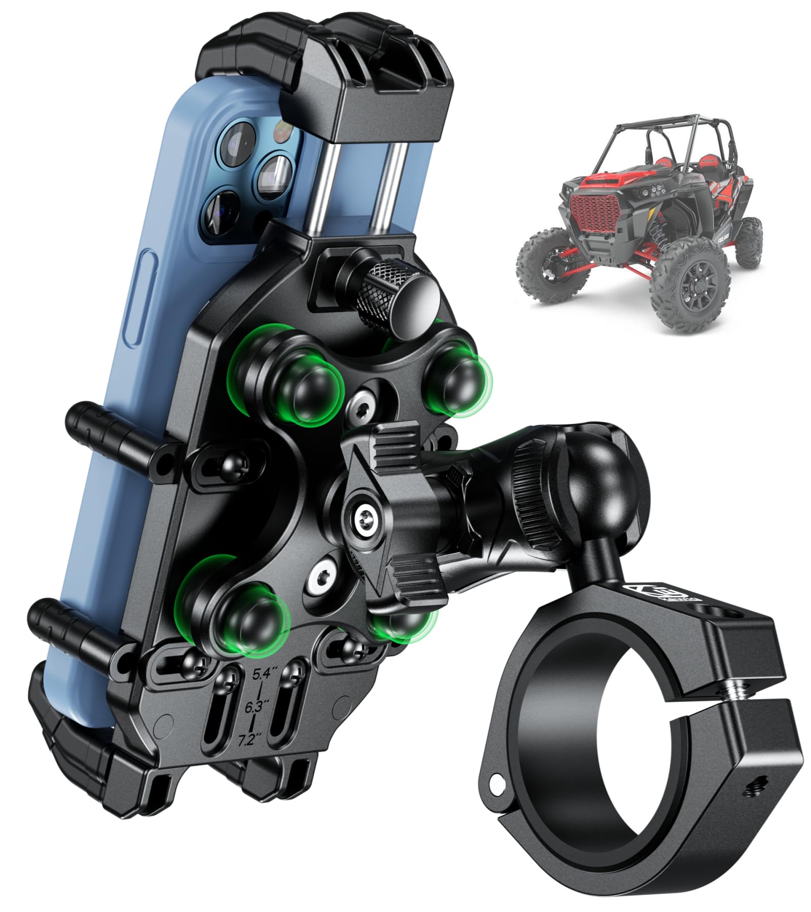 BRCOVAN anti-theft UTV phone mount with secure screw for theft protection.