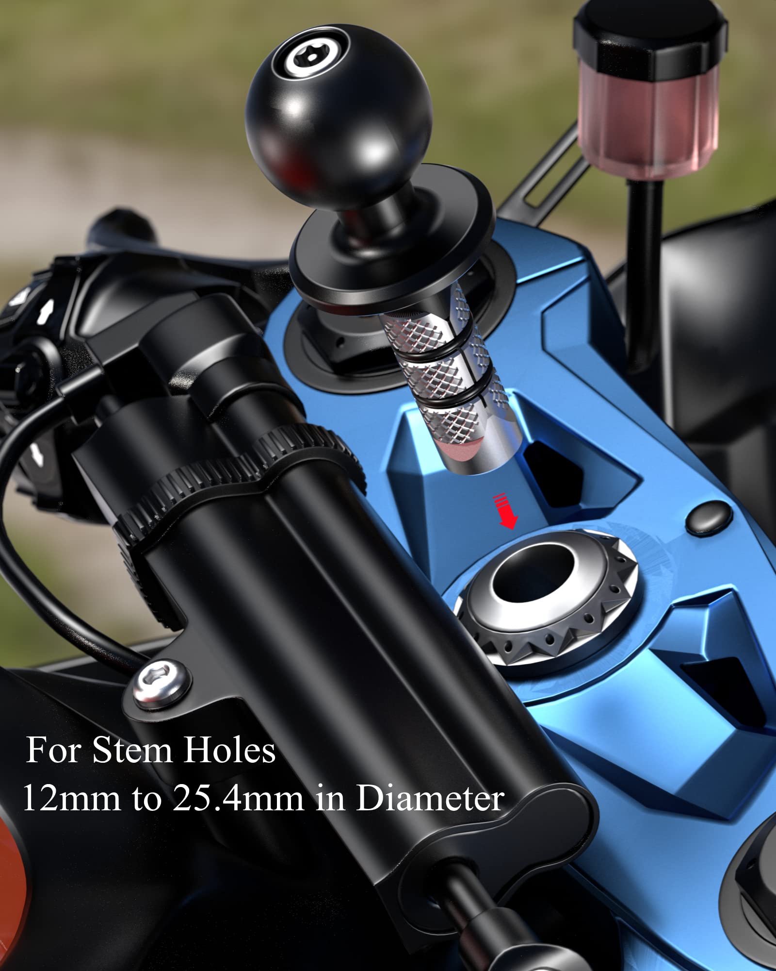 BRCOVAN 1-inch TPU ball connects to RAM mounts for flexible positioning