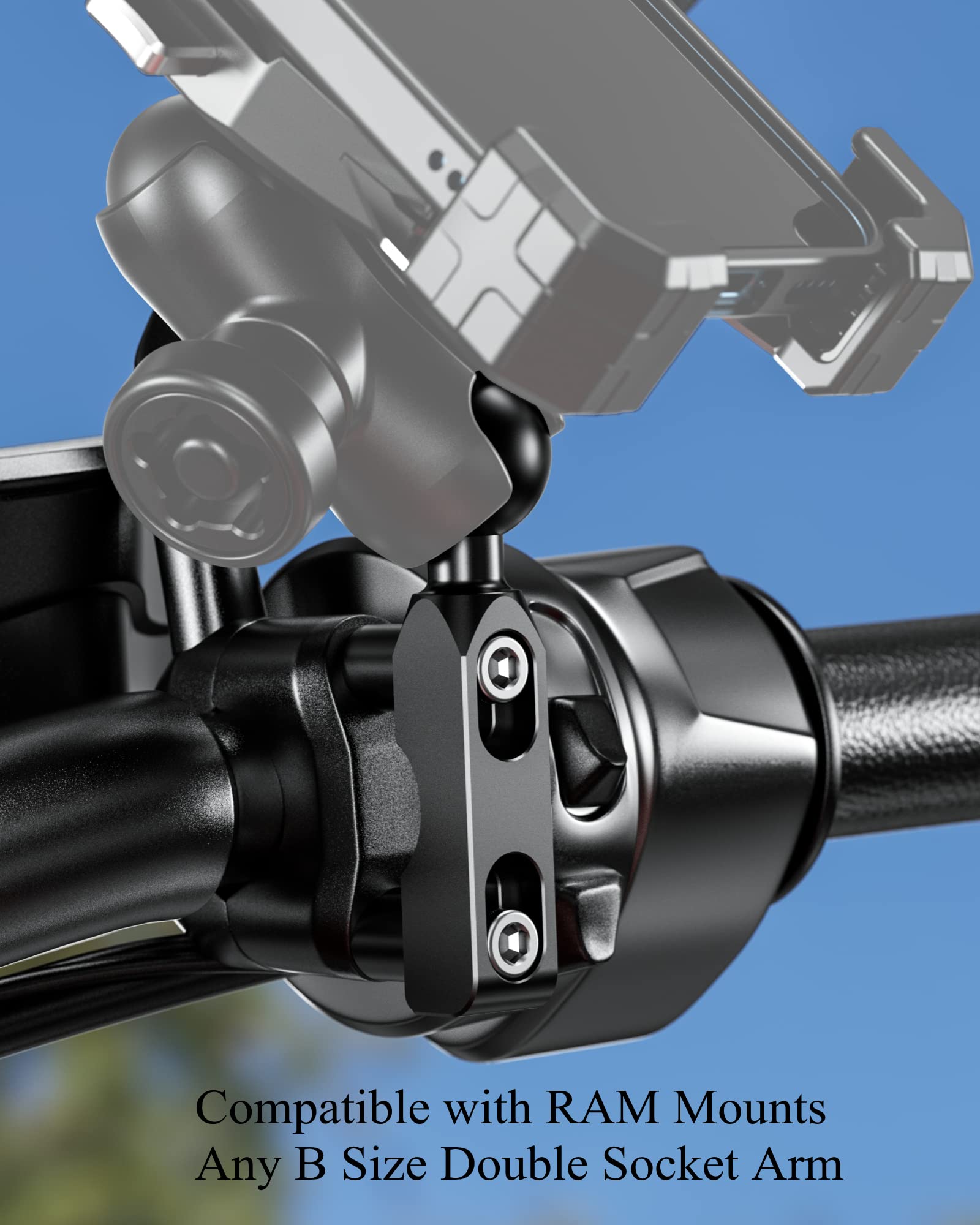TPU ball head delivers non-slip grip and wear resistance during vibrations.