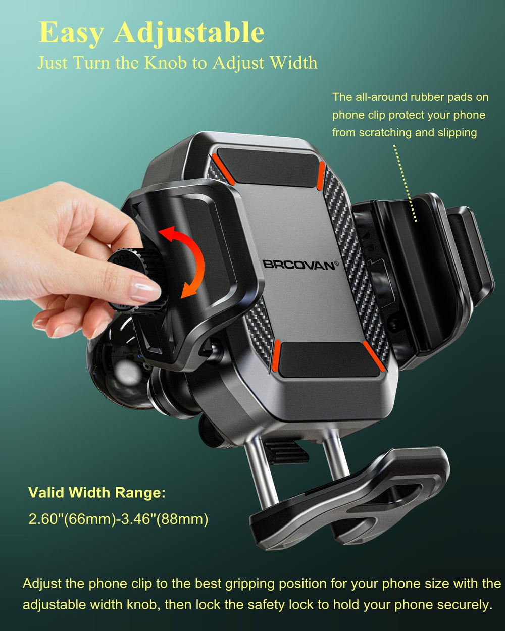BRCOVAN camera-friendly design keeps lens visible during rides