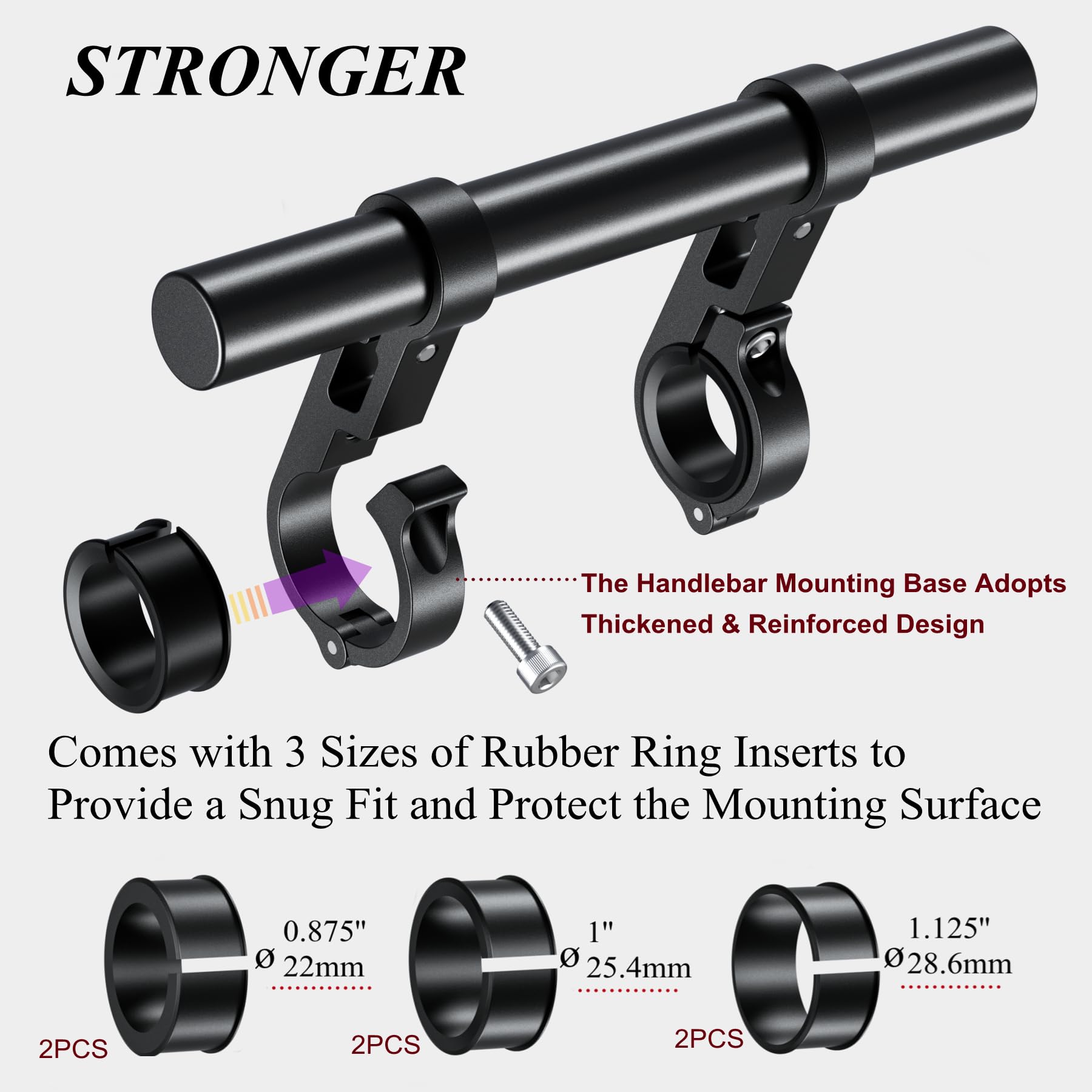 BRCOVAN compatibility with 0.875-1.26 in handlebars for versatile fitting.