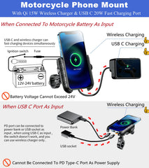 BRCOVAN mount showing USB-C 20W port for fast charging on the bike
