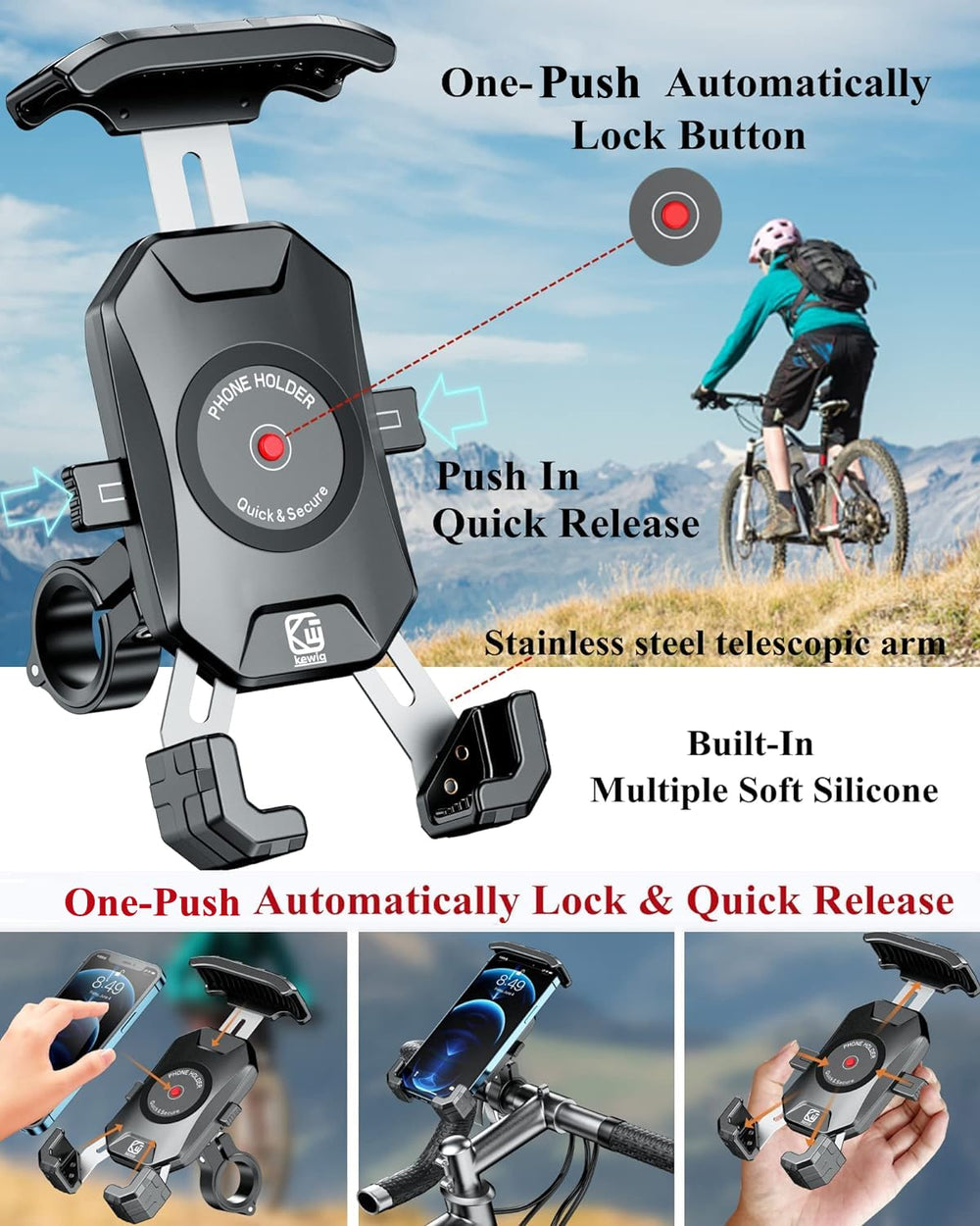 BRCOVAN one-second-lock-design enables quick, single-handed phone access.